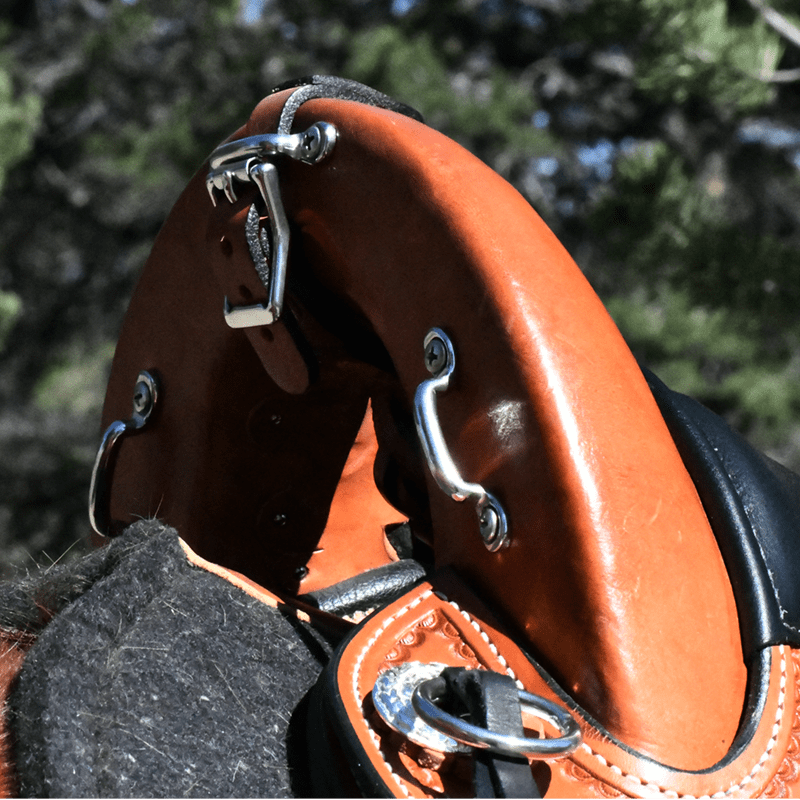 Western Saddle Leather Night Latch Horse Tack Grab Strap 