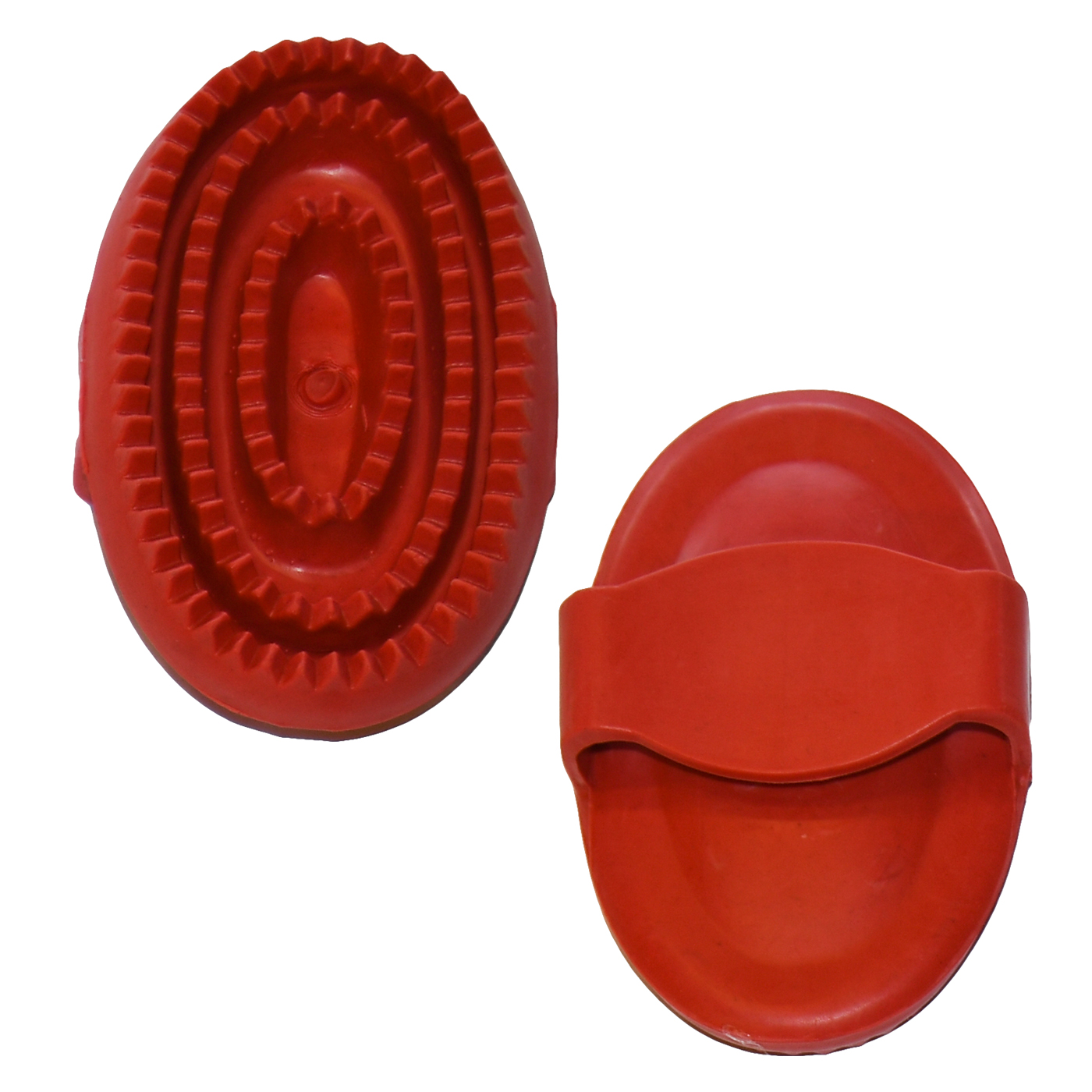 The top and bottom of the small rubber curry